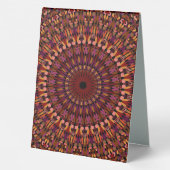Plaque De Table Brown floral Mandala Design-48566 (Verso)
