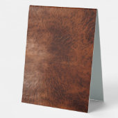 Plaque De Table Brown Mariage en cuir Faux Numéro de table (Verso)