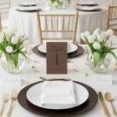 Plaque De Table Brown Mariage Mousse moderne simple