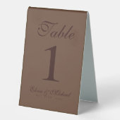 Plaque De Table Brown Mariage Mousse moderne simple (Recto)
