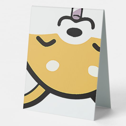 Plaque De Table Buble Tea Boba Corgi (Verso)