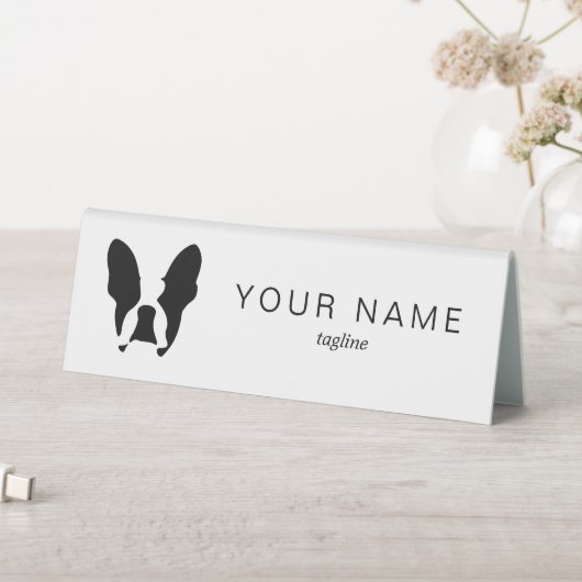 Plaque De Table bulldog français (En SItu (Tableau))