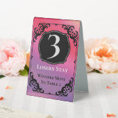 Plaque De Table Bunco Table Trois Cartes Noir Blanc Élégant (In SItu (Mariage))