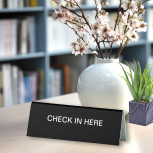 Plaque De Table Bureau d'affaires Connexion à la salle d'attente