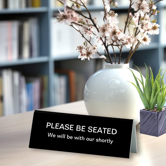 Plaque De Table Bureau d'affaires Salle d'attente S'il vous plaît 