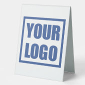 Plaque De Table Bureau du logo de l'entreprise Symbole blanc doubl (Recto)