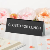 Plaque De Table Bureau Générique Fermé Pour Déjeuner Bureau (In SItu (Mariage))