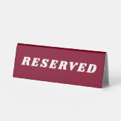 Plaque De Table Bureau professionnel RÉSERVÉ Bourgogne (Recto)