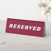Plaque De Table Bureau professionnel RÉSERVÉ Bourgogne (En SItu (Tableau))
