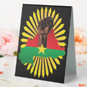 Plaque De Table Burkina Faso Carte, drapeau et première révolution (In SItu (Mariage))