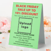 Plaque De Table Business Black Vendredi Vente sur Light Green (In SItu (Mariage))