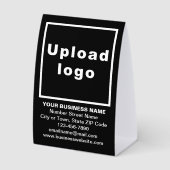 Plaque De Table Business Brand on Black Paper Table Sign (Recto)