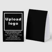Plaque De Table Business Brand on Black Paper Table Sign (Recto/verso)