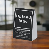 Plaque De Table Business Brand on Black Paper Table Tent