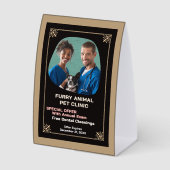 Plaque De Table Business Company Photo Promotion QR Code (Recto)