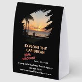 Plaque De Table Business Company Photo Travel Agency Modern (Arrière)