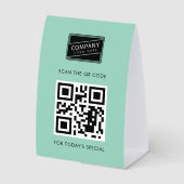 Plaque De Table Business Logo and QR Code Custom (Recto)