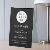 Plaque De Table Business Logo Wifi Network Password Simple Modern