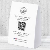 Plaque De Table Business Table Tent | QR Display Tabletop Sign