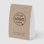 Plaque De Table Business Tabletop Sign | Rustic Kraft Pedestal (Recto)