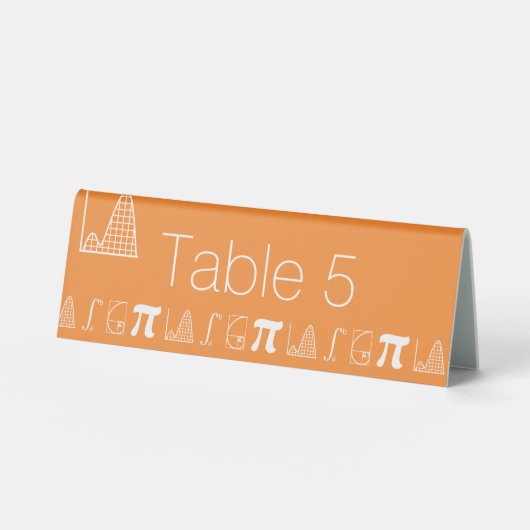 Plaque De Table Ça S'Additionne sur le Présentoir de Table Orange (Recto)