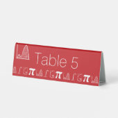 Plaque De Table Ça S'Additionne sur un Présentoir de Table Cerise (Verso)