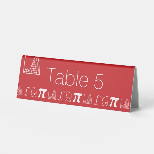 Plaque De Table Ça S'Additionne sur un Présentoir de Table Cerise (Recto)