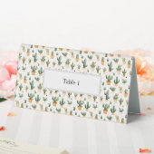 Plaque De Table Cactus pointillés sur blanc (In SItu (Mariage))