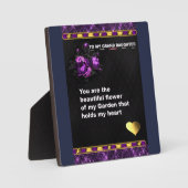 Plaque de table, cadeau à ma petite fille sur (Recto)