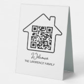 Plaque De Table Cadeau de chauffage domestique | Code QR WiFi pers (Verso)