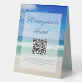 Plaque De Table Cadeau de Lune de Miel de Mariage sur la Plage Cod (Recto)