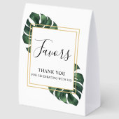 Plaque De Table Cadeaux de mariage à feuille de Monstera  (Arrière)