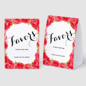Plaque De Table Cadeaux de mariage Chic Red Roses (Recto/verso)
