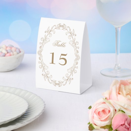 Plaque De Table Cadre de mariage romantique baroque orné (Insitu (mariage))