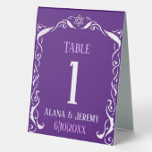 Plaque De Table Cadre de Swirl juif (Verso)