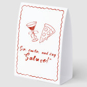 Plaque De Table Cadre fantaisiste rouge pour un mariage italien Th (Recto)