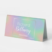 Plaque De Table Cadre métallique Holographique moderne à effet arc (Recto)