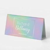 Plaque De Table Cadre métallique Holographique moderne à effet arc (Verso)