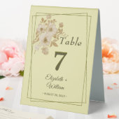 Plaque De Table Cadre rose - Mariage jaune céleste (In SItu (Mariage))