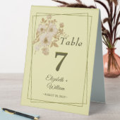 Plaque De Table Cadre rose - Mariage jaune céleste (En SItu (Tableau))