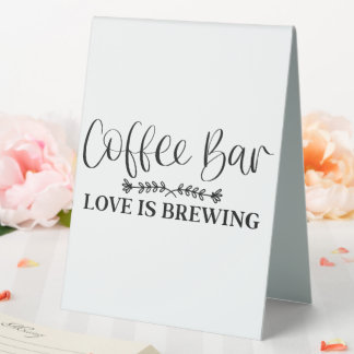 Plaque De Table Café Bar L'Amour Est Brûler Table Tente Panneau