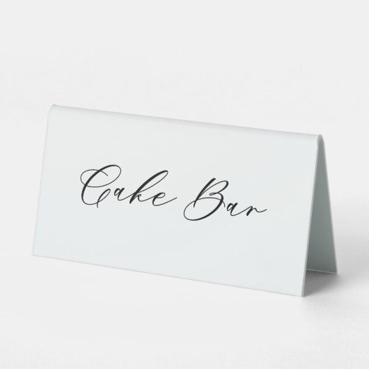Plaque De Table Cake Bar de mariage Étiquette de nourriture (Recto)