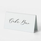 Plaque De Table Cake Bar de mariage Étiquette de nourriture (Verso)
