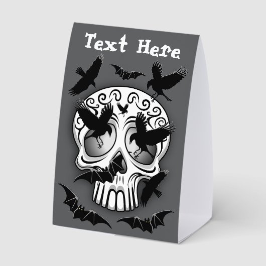 Plaque De Table Calaveras décoratives Halloween (Verso)