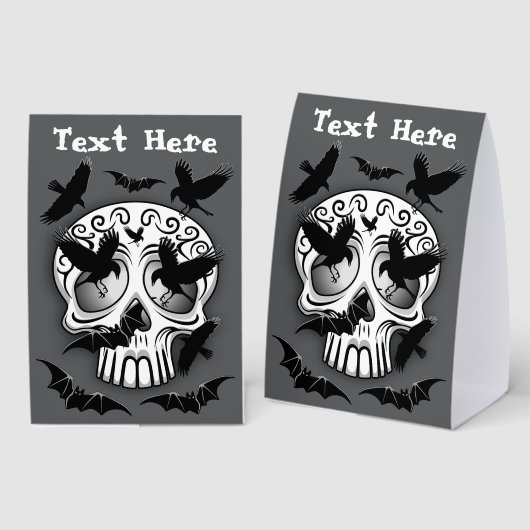 Plaque De Table Calaveras décoratives Halloween (Recto/verso)