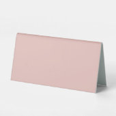 Plaque De Table Calligraphie Élégant Rose Or Plaine Nom simple (Verso)