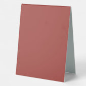 Plaque De Table Calligraphie Élégante brique personnalisée Rouge (Verso)