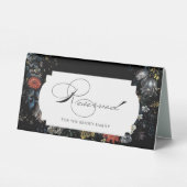 Plaque De Table Calligraphie florale noire (Verso)