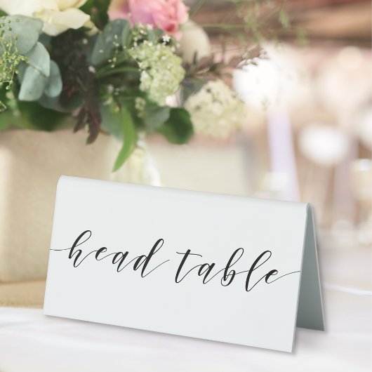 Plaque De Table Calligraphie Moderne Table de Mariage Principale