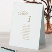 Plaque De Table Calligraphie or simple avec clients (En SItu (Tableau))